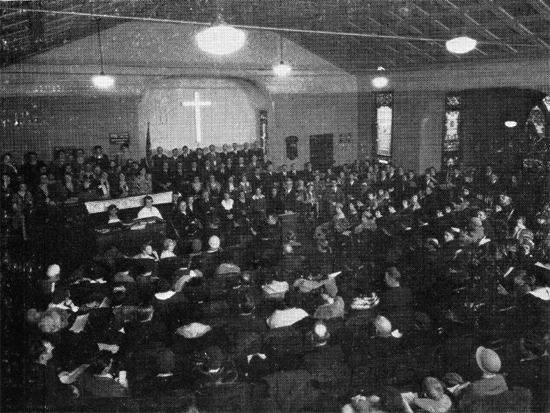 The First Broadcast by Rev. Hackett at Wiley Church