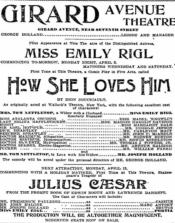 Philadelphia Inquirer, April 7, 1895