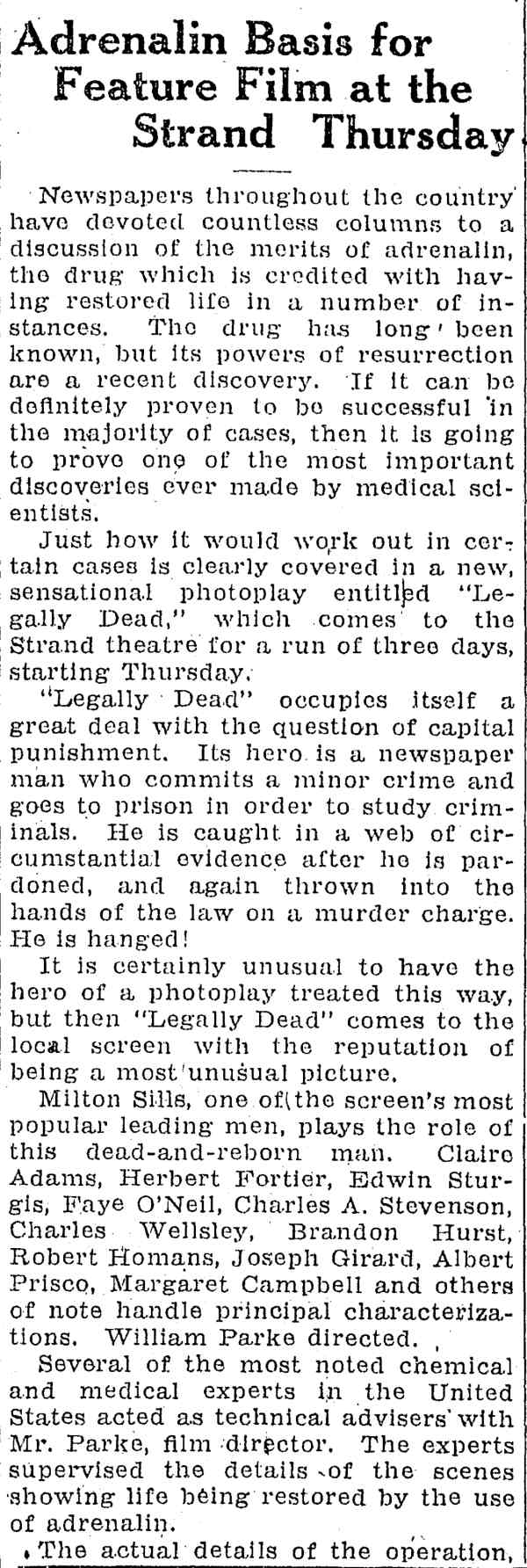 Idaho Statesman, September 9, 1923, clipping parts 1-2