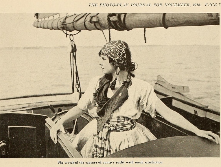 The Photo Play Journal, November 1916 — watching the capture of aunty's yacht
