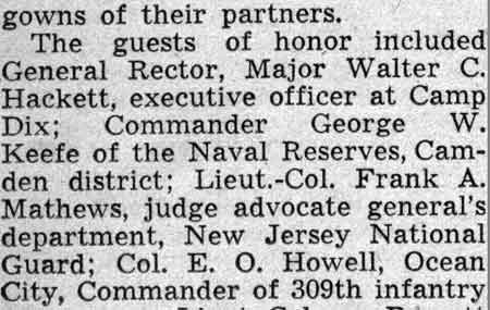 Hotel Walt Whitman event, February 26, 1938