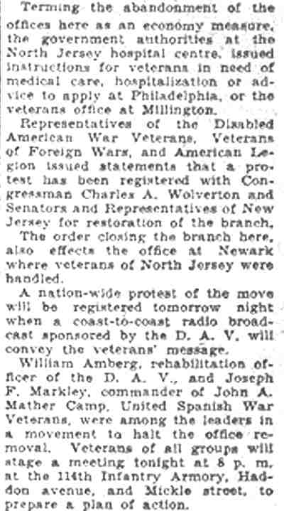 Memorial parade, Camden Convention Hall, April 1933 (continued)