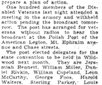Memorial service, Camden Convention Hall, April 1933 (continued)