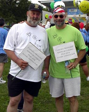 Jesse Lawrence and Dave Mendez at Diabetes Walk, Cooper River Park, September 28, 2003