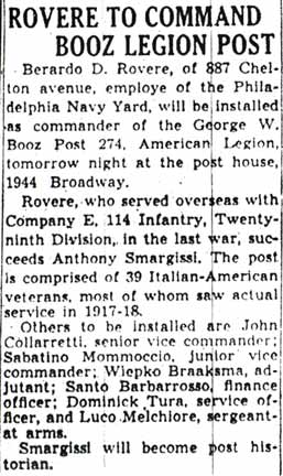 Camden Courier-Post, September 18, 1942 — Legion Cash, George W. Booz Post 274