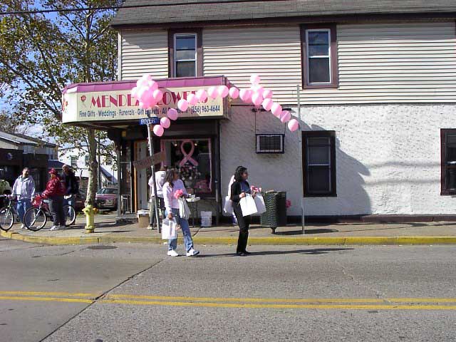 American Legion Post 274 Ladies Auxiliary outside Mendez Flowers, North 25th Street and River Avenue, Fall 2003