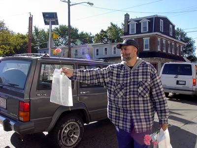 SAL Dave Mendez pitches in, Think Pink, October 24, 2003