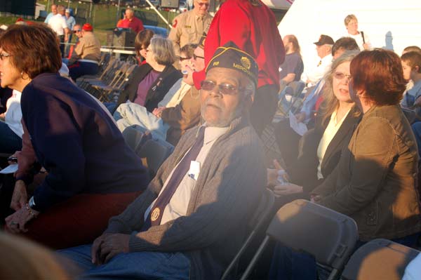 Post 68 Sergeant-at-Arms Tom Young at The Moving Wall, April 17, 2009