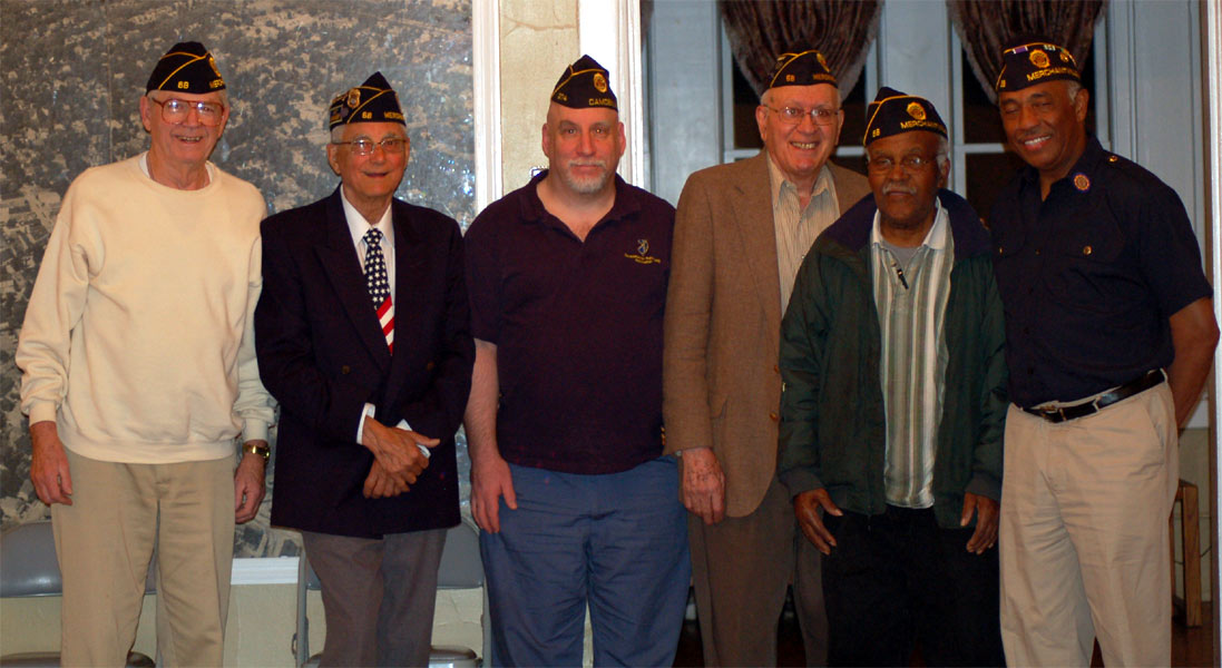 Post 68 Officers — Joe Fitzpatrick, Nick DiGrosso Sr., Phil Cohen, Barney Vellutello, Tom Young, Bernie Henderson, May 13, 2009