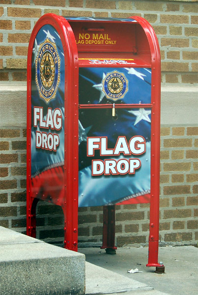 FLAG DROP mailbox at Merchantville Borough Hall