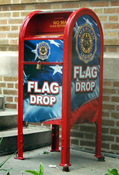 FLAG DROP mailbox at Merchantville Borough Hall