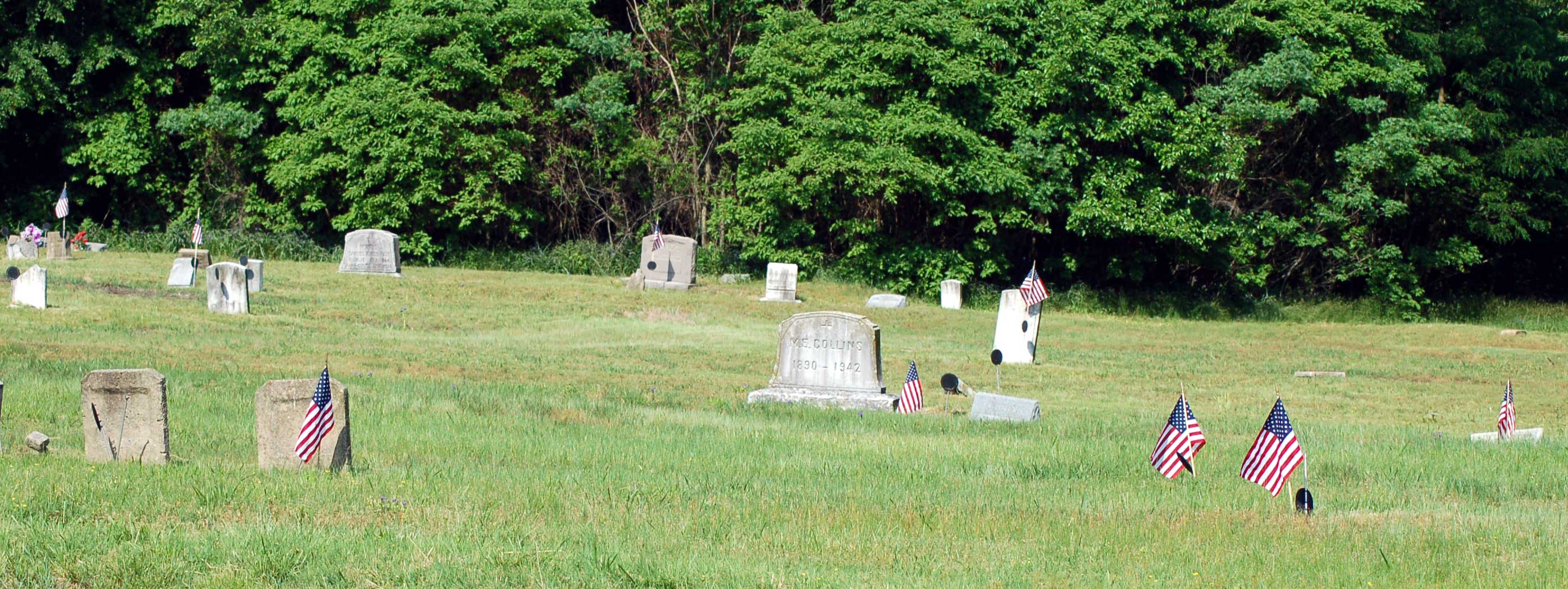 Jordantown Cemetery flag placement