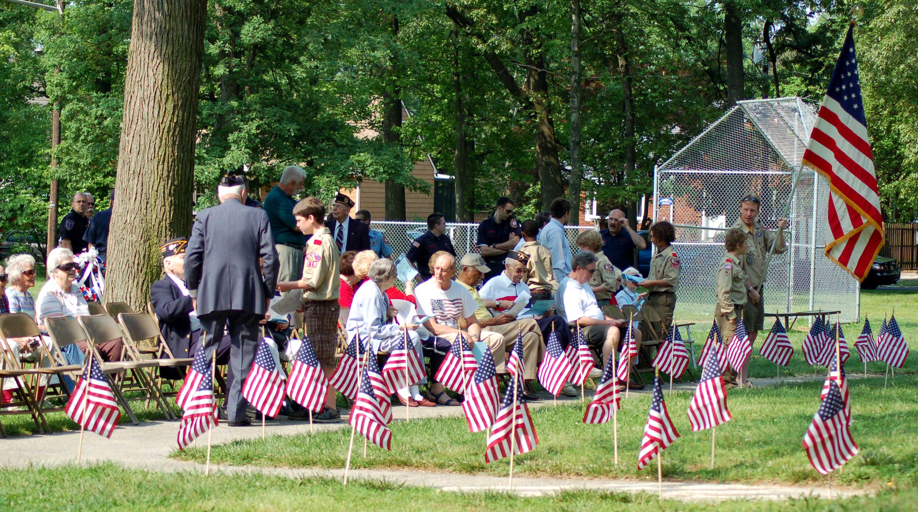 Memorial Day ceremony at Wellwood Memorial Park
