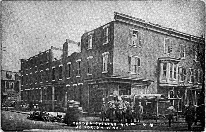 Northeast corner of North 6th and Vine Street after the Cyclone of April 2, 1912