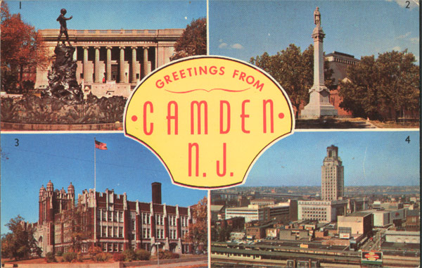 1950s Camden postcard folder — cover