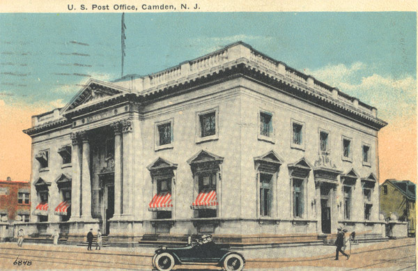The U.S. Post Office, Camden NJ, circa 1919