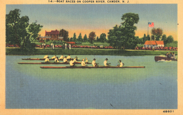 Boat races on Cooper River, Camden NJ