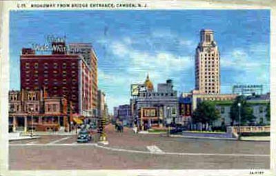 Broadway looking south from the Bridge Plaza