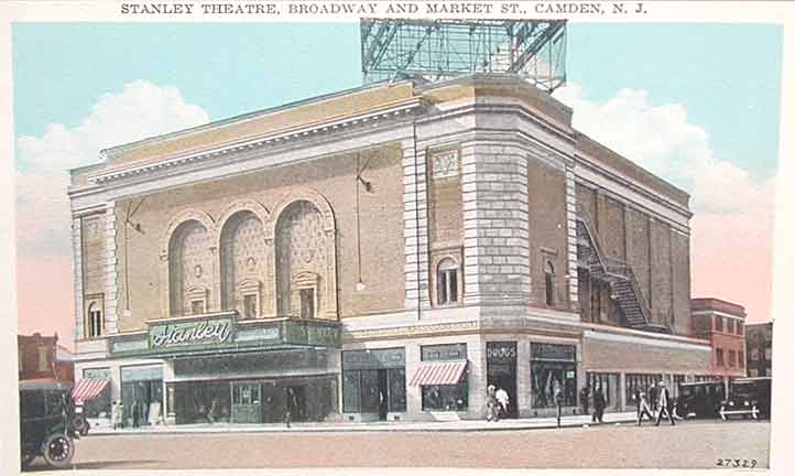 Stanley Theater postcard, Camden NJ