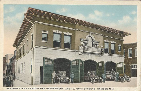 Camden Fire Department postcard