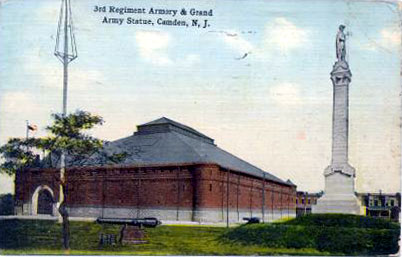 3rd Regiment Armory and Soldier's Monument, Camden, New Jersey, postcard