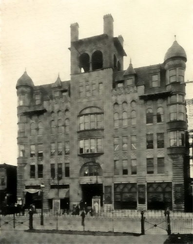 Postcard showing the Temple Theatre, 1892–1920s