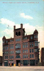 Postcard showing the Masonic Temple area
