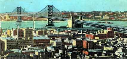 Camden postcard folder, 1930s — panels