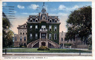 Cooper Hospital, North Wing built in 1907 visible