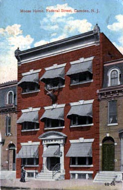 Postcard of the Moose Lodge, Camden NJ