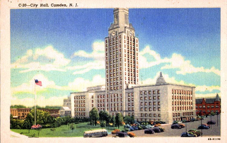 Camden City Hall, 1930s — as seen from 4th and Federal Street