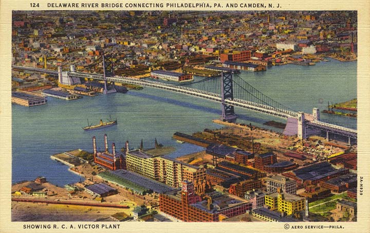 Delaware River Bridge Connecting Philadelphia, Pa. and Camden N.J.