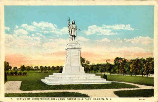 Statue of Christopher Columbus at Forest Hill Park, Camden NJ