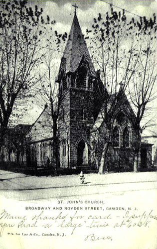 St. John's Episcopal Church, Camden, NJ — postcard