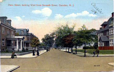 Penn Street West from 7th Street, 1904 — this street fell victim to the Ben Franklin Bridge