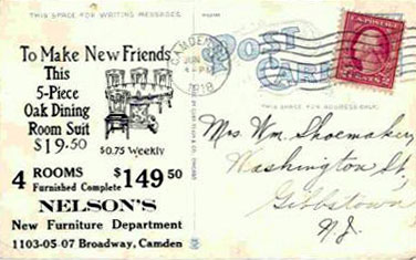 Nelson's, 1103-1105-1107 Broadway (reverse)