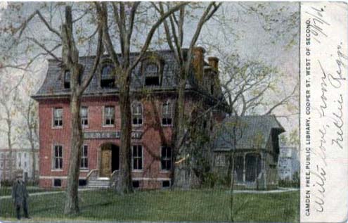 Cooper Park Library, postcard mailed in 1906