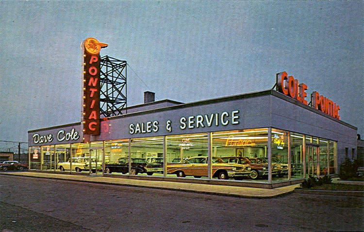 Dave Cole Pontiac, Admiral Wilson Boulevard and Rosemont Avenue