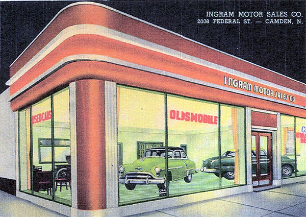 Ingram Motors Oldsmobile, 20th and Federal Streets, 1950s