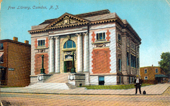 Postcard — Free Library, Camden, N.J.