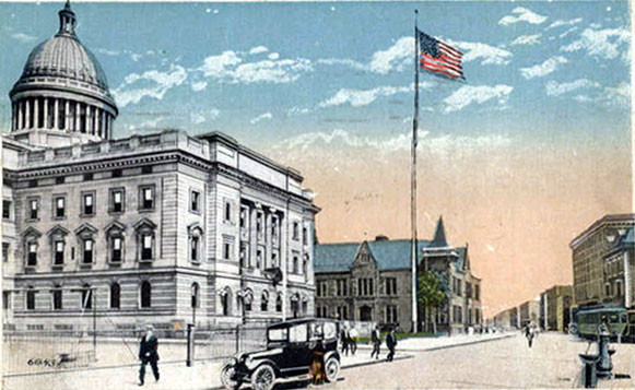 Looking East on Federal Street from the point of Federal and Arch Streets, circa 1916