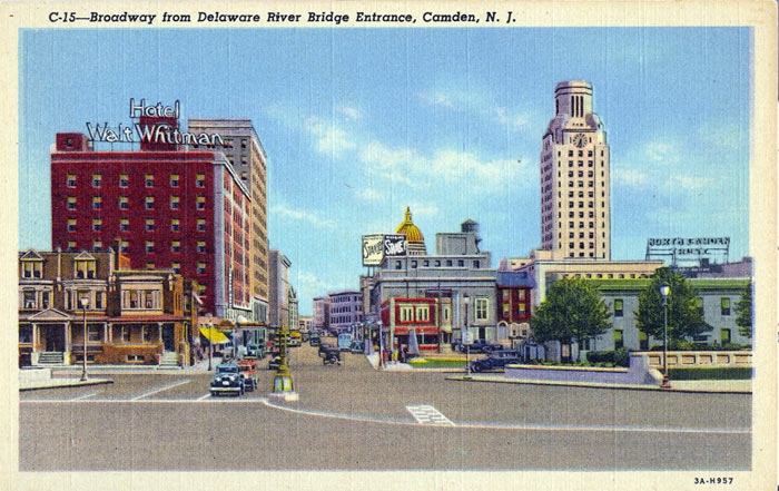 Broadway looking south from the Bridge Plaza
