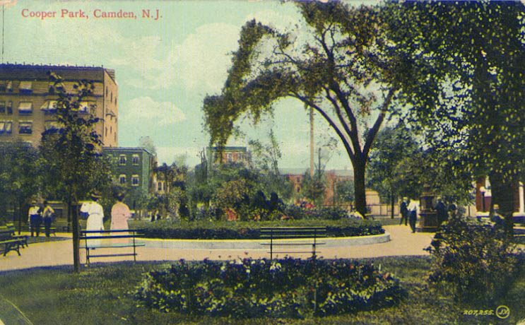 Cooper Park circa 1905, looking East towards 2nd Street