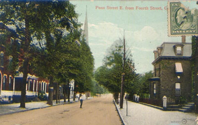 Penn Street East from 4th Street, 1904 — this street was razed to make room for Rutgers
