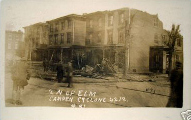 2nd Street, north of Elm Street, after the Cyclone of April 1912