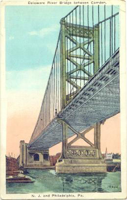 Delaware River Bridge, now known as the Ben Franklin Bridge