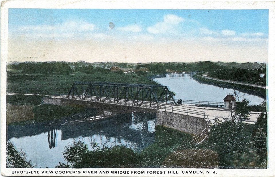 Cooper River and Baird Avenue Bridge, looking East from Forest Hill