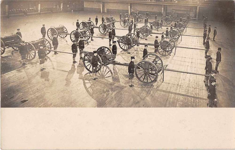 Battery B Field Artillery at 3rd Regiment Armory, 1908 (front)