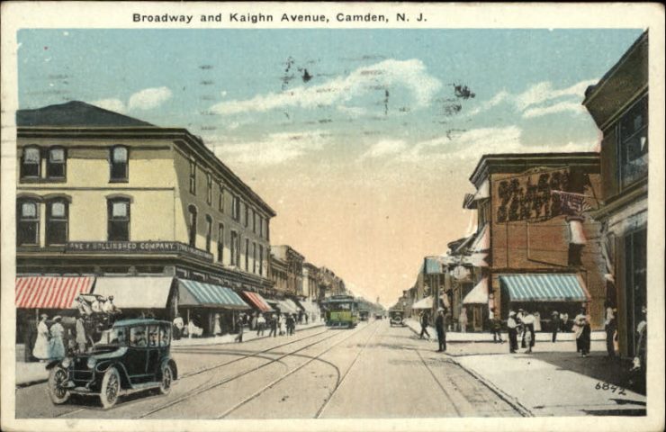 Broadway and Kaighn Avenue, Looking North from Amber Street, circa 1920