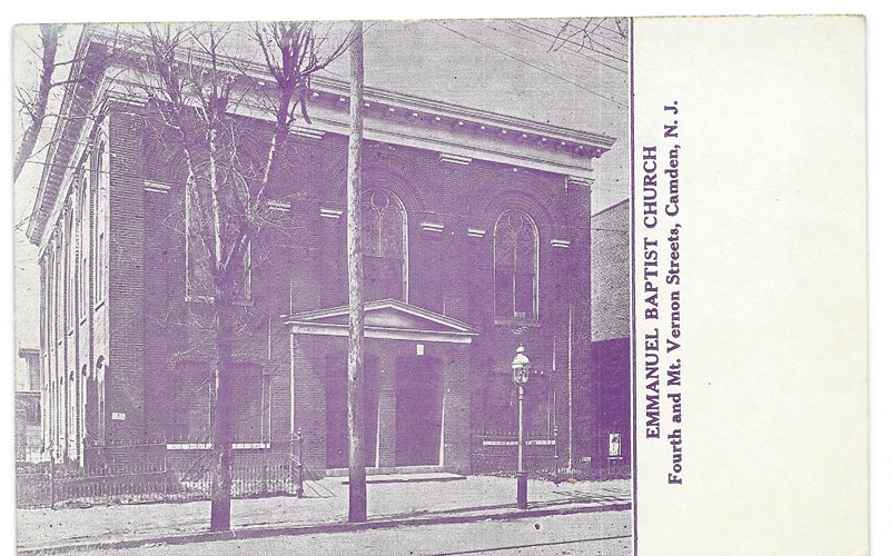 Emmanuel Baptist Church, South 4th and Mt. Vernon Streets, Camden, NJ — postcard